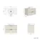 Cadiz Fluted Linen White Wall Hung Drawer Vanity with Marble Top & Nevis Basin 800mm - Black Accents