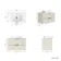 Cadiz Fluted Linen White Wall Hung Drawer Vanity with Marble Top & Reno Basin 800mm - Black Accents