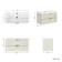 Cadiz Fluted Linen White Wall Hung Basin Drawer Vanity 1000mm - Black Accents