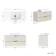 Cadiz Fluted Linen White Wall Hung Drawer Vanity with Marble Top & Marin Basin 1000mm - Black Accents