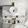 Cadiz Fluted Linen White Wall Hung Drawer Vanity with Marble Top & Nevis Basin 1000mm - Black Accents