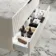 Cadiz Fluted Linen White Wall Hung Drawer Vanity with Marble Top & Nevis Basin 1000mm - Black Accents