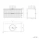 Cadiz Fluted Linen White Wall Hung Drawer Vanity with Marble Top & Nevis Basin 1000mm - Black Accents