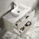 Cadiz Fluted Linen White Wall Hung Drawer Vanity with Marble Top & Reno Basin 1000mm - Black Accents