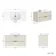 Cadiz Fluted Linen White Wall Hung Drawer Vanity with Marble Top & Reno Basin 1000mm - Black Accents