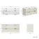Cadiz Fluted Linen White Wall Hung Double Basin Drawer Vanity 1200mm - Black Accents