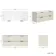Cadiz Fluted Linen White Double Wall Hung Drawer Vanity with Marble Top 1200mm (Excludes Basin) - Black Accents