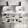 Cadiz Fluted Linen White Double Wall Hung Drawer Vanity with Marble Top & Marin Basin 1200mm - Black Accents