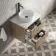 Cadiz Fluted Apex Oak Wall Hung Drawer Vanity with Marble Top & Nevis Basin 600mm - Black Accents