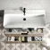 Cadiz Fluted Apex Oak Wall Hung Basin Drawer Vanity 1000mm - Black Accents