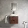 Cadiz Fluted Apex Walnut Wall Hung Drawer Vanity with Marble Top & Marin Basin 600mm - Black Accents