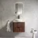 Cadiz Fluted Apex Walnut Wall Hung Drawer Vanity with Marble Top & Nevis Basin 600mm - Black Accents