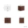 Cadiz Fluted Apex Walnut Wall Hung Drawer Vanity with Marble Top & Nevis Basin 600mm - Black Accents