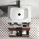 Cadiz Fluted Apex Walnut Wall Hung Drawer Vanity with Marble Top & Reno Basin 600mm - Black Accents
