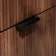 Cadiz Fluted Apex Walnut Wall Hung Drawer Vanity with Marble Top & Nevis Basin 1000mm - Black Accents