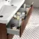 Cadiz Fluted Apex Walnut Wall Hung Double Basin Drawer Vanity 1200mm - Black Accents