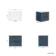Cadiz Fluted Navy Blue Wall Hung Drawer Vanity with Marble Top 600mm (Excludes Basin) - Black Accents