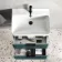 Cadiz Fluted Mystic Green Wall Hung Basin Drawer Vanity 600mm - Black Accents