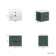Cadiz Fluted Mystic Green Wall Hung Basin Drawer Vanity 600mm - Black Accents