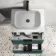 Cadiz Fluted Mystic Green Wall Hung Drawer Vanity with Marble Top 600mm (Excludes Basin) - Black Accents