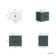 Cadiz Fluted Mystic Green Wall Hung Drawer Vanity with Marble Top & Nevis Basin 600mm - Black Accents