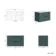 Cadiz Fluted Mystic Green Wall Hung Drawer Vanity with Marble Top 800mm (Excludes Basin) - Black Accents
