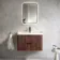 Cadiz Fluted Apex Walnut Wall Hung Basin Drawer Vanity 800mm - Black Accents