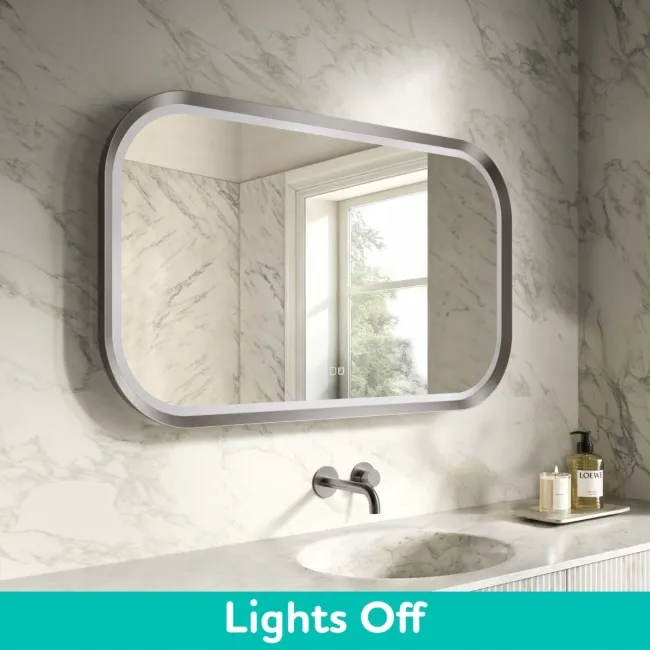 Isabel Brushed Gunmetal LED Mirror with Front & Back Illumination 700x1200mm