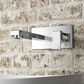 Lea Chrome Wall Mounted Basin Mixer Tap