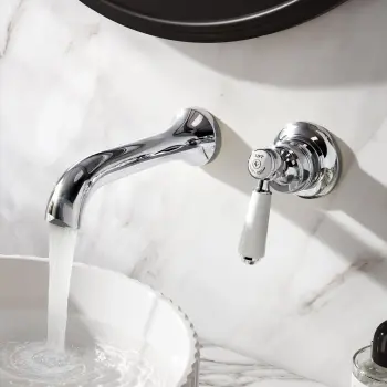 Avoca Traditional Chrome Wall Mounted Basin Mixer Tap