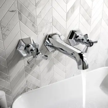 Kenmare Traditional Chrome Wall Mounted Basin Mixer Tap