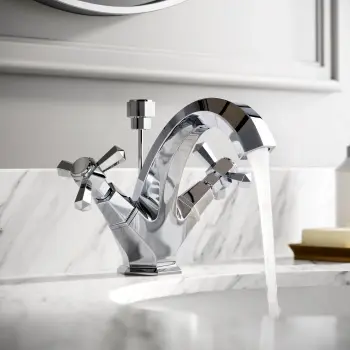 Kenmare Traditional Chrome Basin Mixer Tap & Pop-Up Waste
