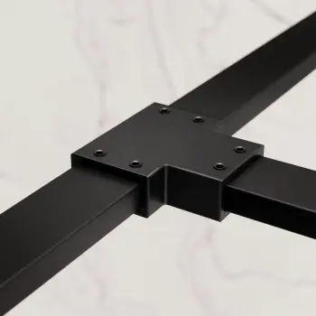 Antwerp Matt Black Wet Room Glass Enclosure Connector