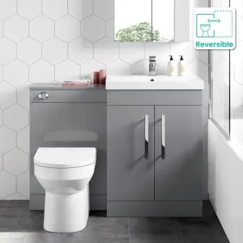 Avon Stone Grey Combination Vanity Basin and Miami Toilet 1100mm