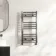 Naples Premium Brushed Gunmetal Straight Heated Towel Rail 800x400mm