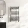 Naples Premium Brushed Gunmetal Straight Heated Towel Rail 800x500mm