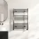Naples Premium Brushed Gunmetal Straight Heated Towel Rail 800x600mm