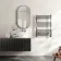 Naples Premium Brushed Gunmetal Straight Heated Towel Rail 800x600mm
