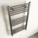 Naples Premium Brushed Gunmetal Straight Heated Towel Rail 1000x600mm