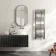 Naples Premium Brushed Gunmetal Straight Heated Towel Rail 1200x400mm