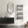 Naples Premium Brushed Gunmetal Straight Heated Towel Rail 1200x500mm