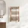 Naples Premium Brushed Copper Straight Heated Towel Rail 800x500mm
