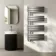 Seville Brushed Gunmetal Designer Flat Panel Heated Towel Rail 1200x600mm