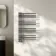 Cannes Brushed Gunmetal Designer Heated Towel Rail 800x500mm