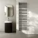 Cannes Brushed Gunmetal Designer Heated Towel Rail 1600x500mm