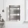 Santorini Brushed Gunmetal Flat Panel Heated Towel Rail 800x600mm