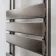 Santorini Brushed Gunmetal Flat Panel Heated Towel Rail 1600x600mm