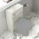 Cadiz Fluted Linen White Slimline Back To Wall Toilet Unit 500mm