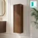 Bora Natural Walnut Wall Hung Tall Cabinet 1200x350mm