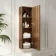 Bora Natural Walnut Wall Hung Tall Cabinet 1200x350mm